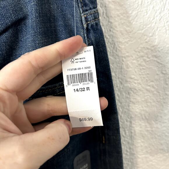 Gap High Rise Wide Leg Jeans Womens Size 14 32 Regular Dark Wash - Picture 6 of 6